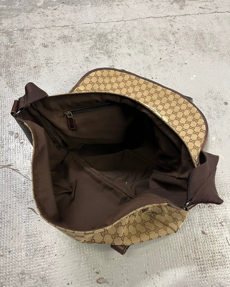 Gucci Beige Canvas Monogram Messenger Bag yPlkQKM 9