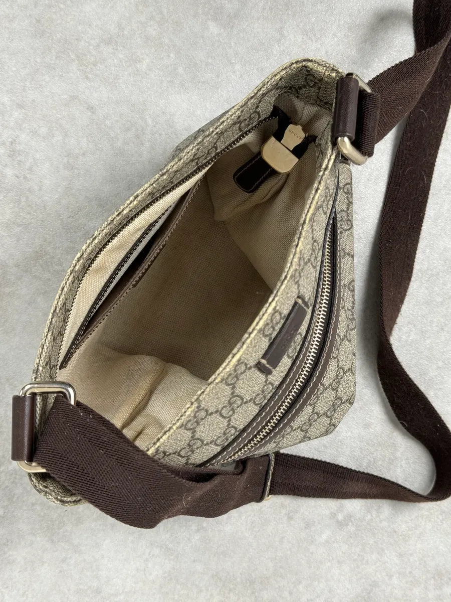 Gucci Beige Canvas Monogrammed Shoulder Bag LRubobc 8
