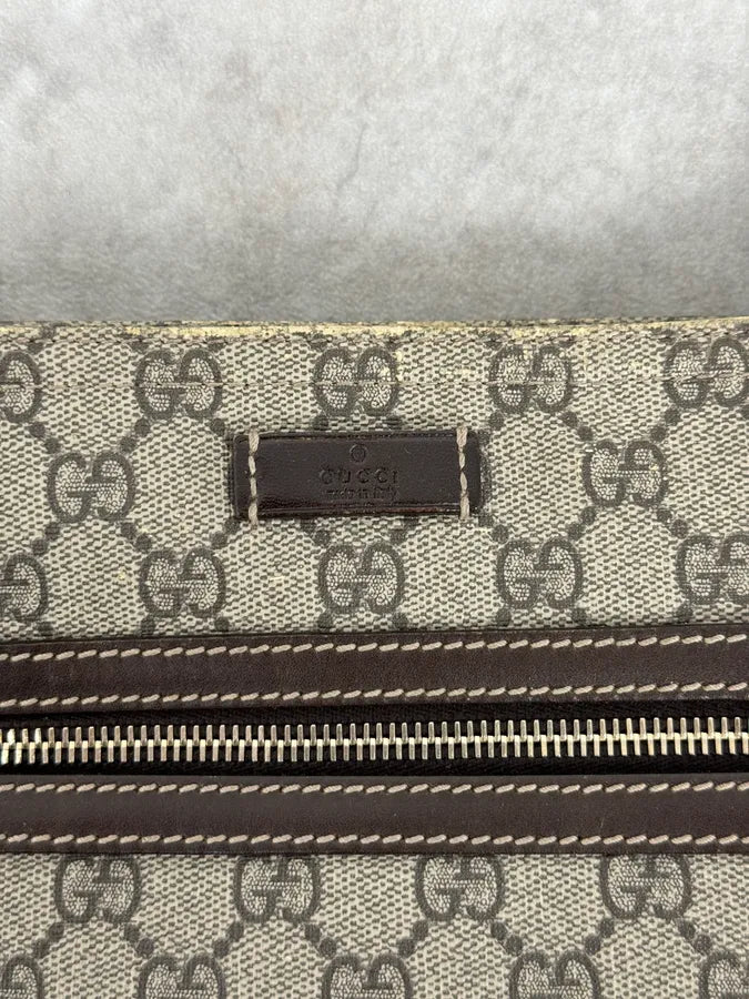 Gucci Beige Canvas Monogrammed Shoulder Bag LRubobc 6