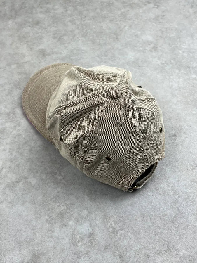 Gucci Beige Cotton Canvas Purple Logo Hat PUjuTKF 5