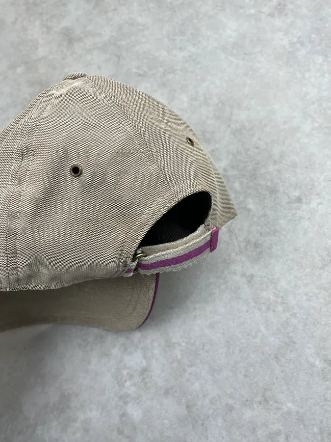 Gucci Beige Cotton Canvas Purple Logo Hat PUjuTKF 6