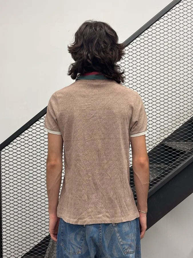 2000s Gucci Beige Monogram Polo Shirt NmIoeUh 2