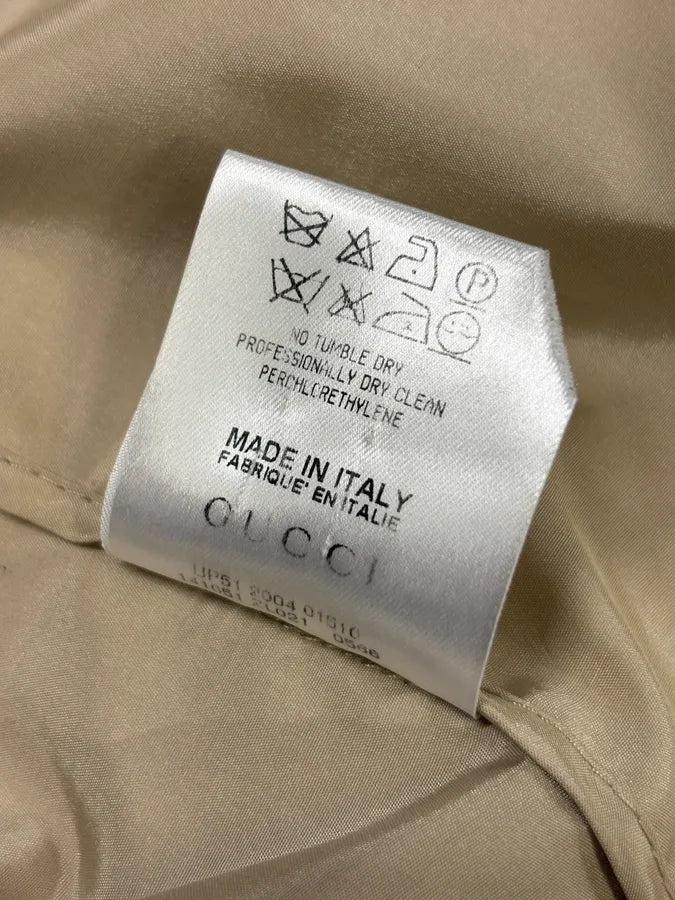 SS2004 Gucci Beige Cropped Nylon Jacket gYtqUIc 12