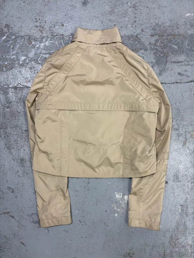 SS2004 Gucci Beige Cropped Nylon Jacket gYtqUIc 4