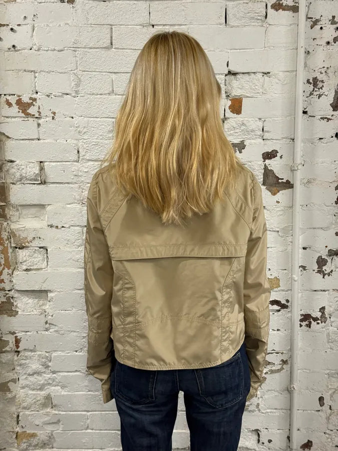 SS2004 Gucci Beige Cropped Nylon Jacket gYtqUIc 2