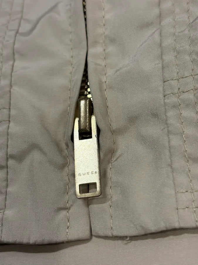 SS2004 Gucci Beige Cropped Nylon Jacket gYtqUIc 8