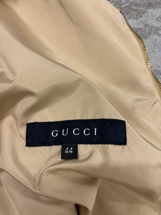SS2004 Gucci Beige Cropped Nylon Jacket gYtqUIc 10