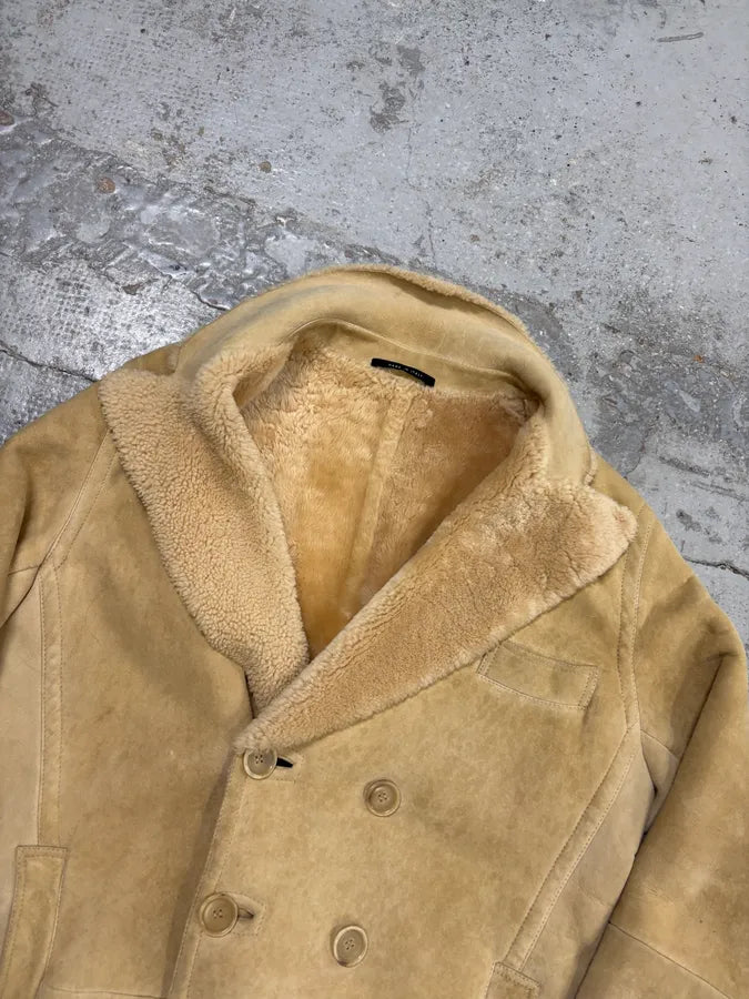 AW2002 Gucci Beige Leather Shearling Coat by Tom Ford wxeeTlL 3
