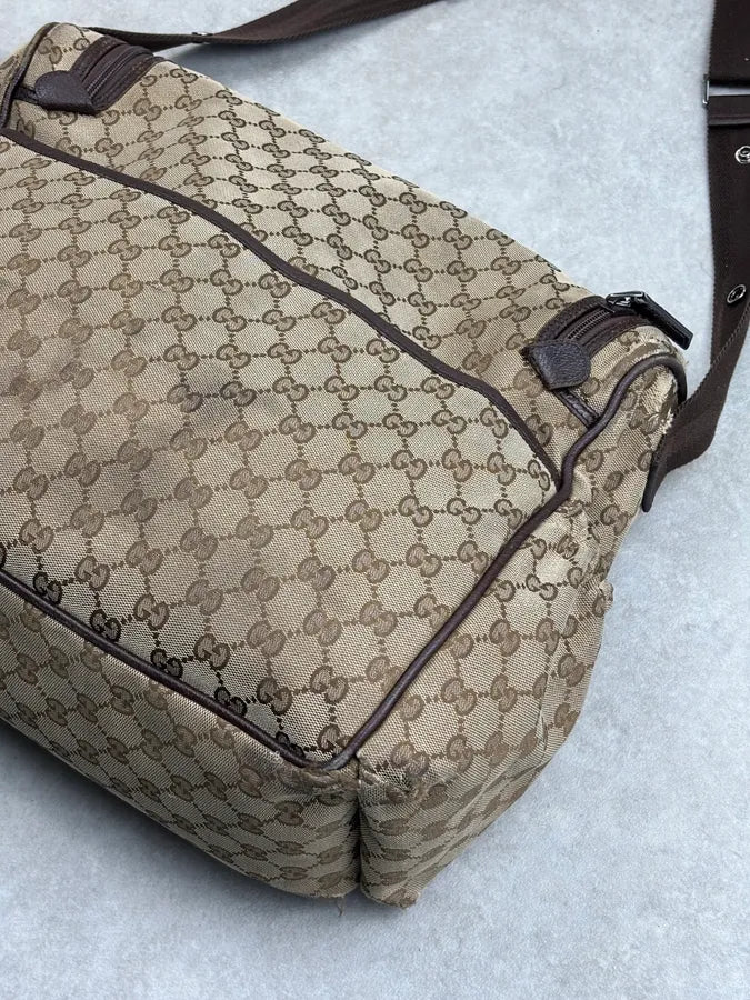 Gucci Beige GG Canvas Diaper Shoulder Bag MFCrRdW 9
