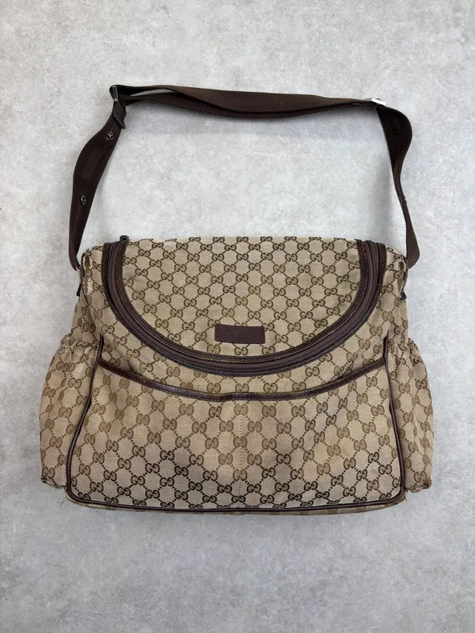 Gucci Beige GG Canvas Diaper Shoulder Bag MFCrRdW 0