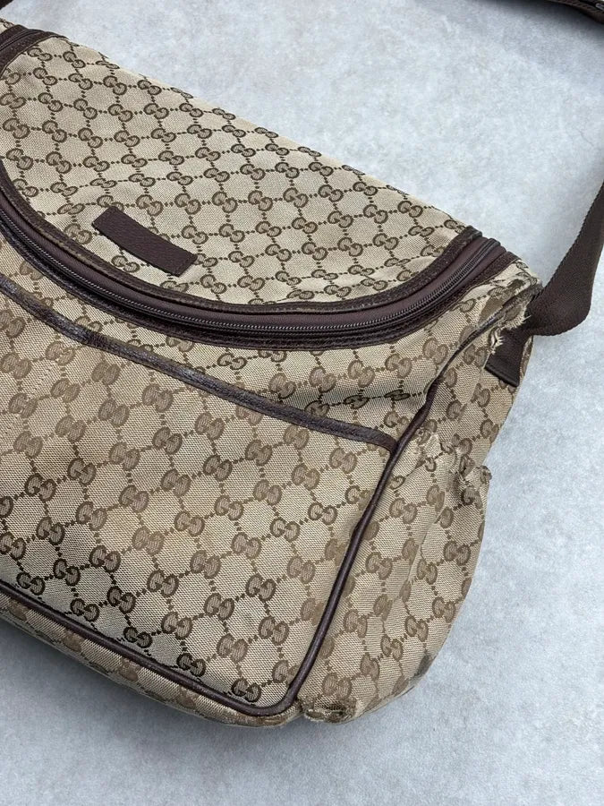 Gucci Beige GG Canvas Diaper Shoulder Bag MFCrRdW 4