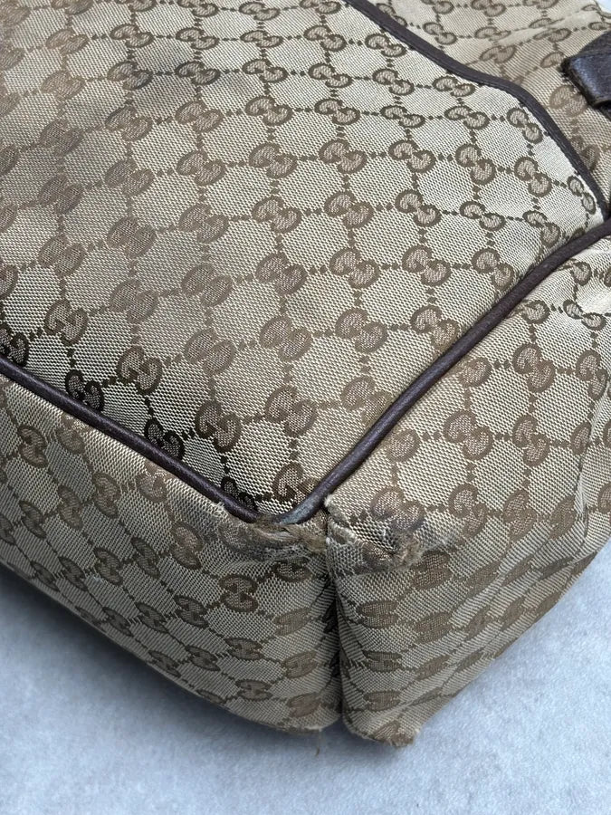 Gucci Beige GG Canvas Diaper Shoulder Bag MFCrRdW 13