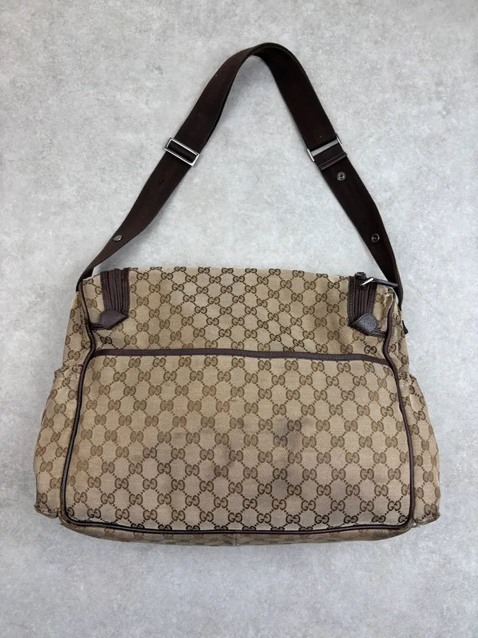 Gucci Beige GG Canvas Diaper Shoulder Bag MFCrRdW 10
