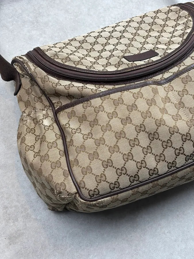 Gucci Beige GG Canvas Diaper Shoulder Bag MFCrRdW 5