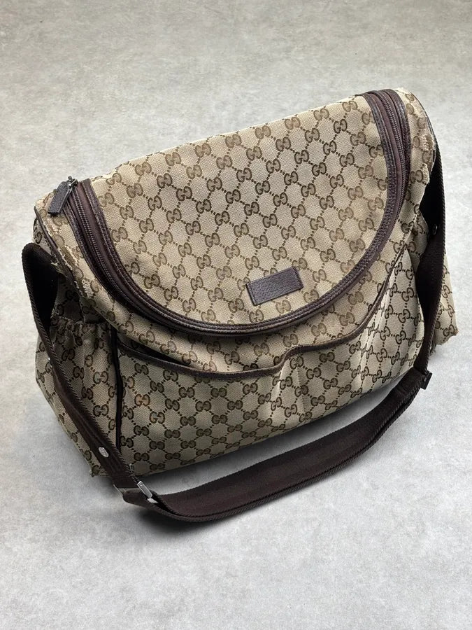 Gucci Beige GG Canvas Diaper Shoulder Bag MFCrRdW 2