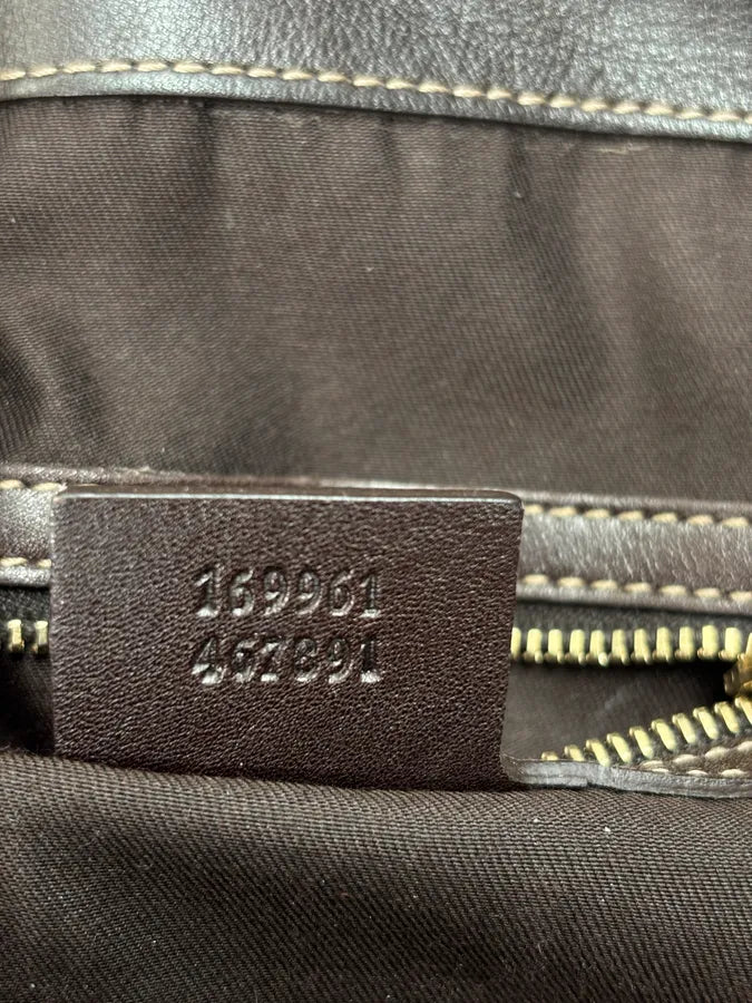 2000s Gucci Beige Monogram Peggy Hobo Bag yFbtnMn 17