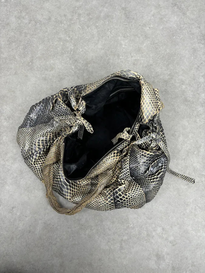2000s Gucci Beige Python Embossed Hysteria Handle Bag upiBhmR 13