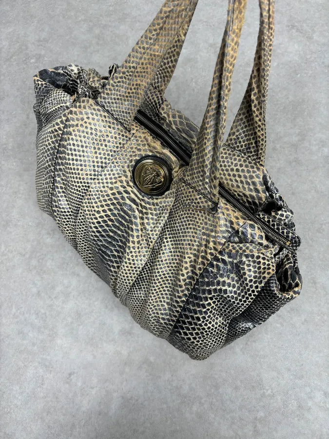 2000s Gucci Beige Python Embossed Hysteria Handle Bag upiBhmR 10