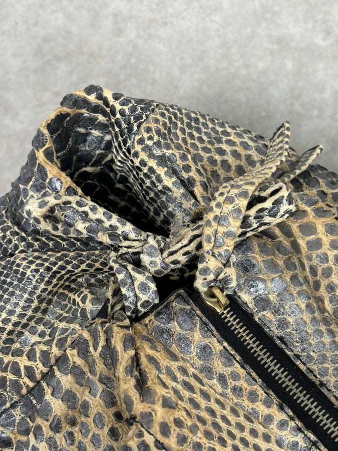 2000s Gucci Beige Python Embossed Hysteria Handle Bag upiBhmR 11