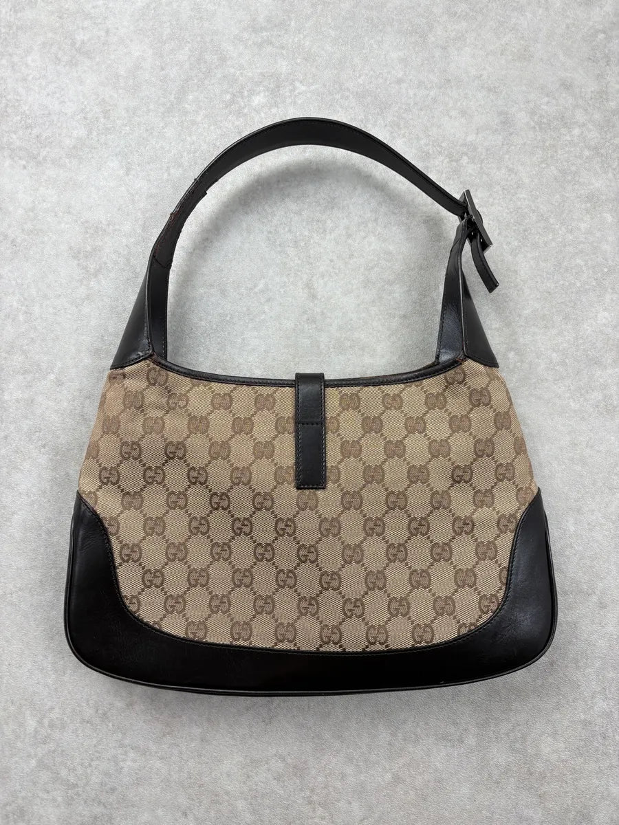 Gucci Beige Signature Monogram Jacquard Jackie Bag hLkDVmi 5