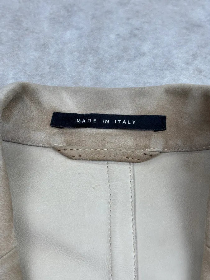 AW2003 Gucci Beige Suede Leather Blazer Jacket by Tom Ford UabBSRb 10
