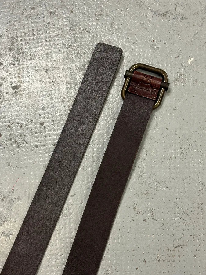 2000s Gucci Monogram Brown Leather Belt vWaMxTR 6