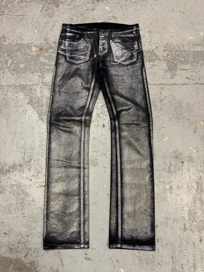 Gucci Black & Silver Skinny Trompe L’oeil Jeans vcSaIOD 0