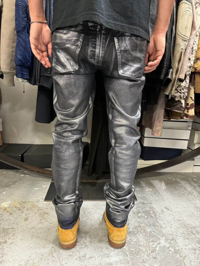 Gucci Black & Silver Skinny Trompe L’oeil Jeans vcSaIOD 3