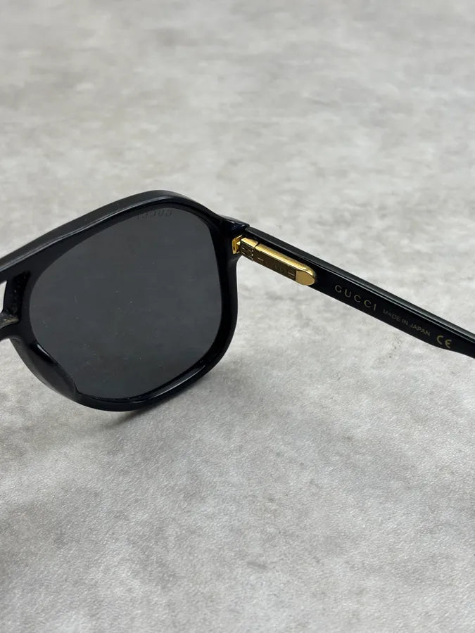 Gucci Black Acetate Aviator Sunglasses PxzYcKx 7