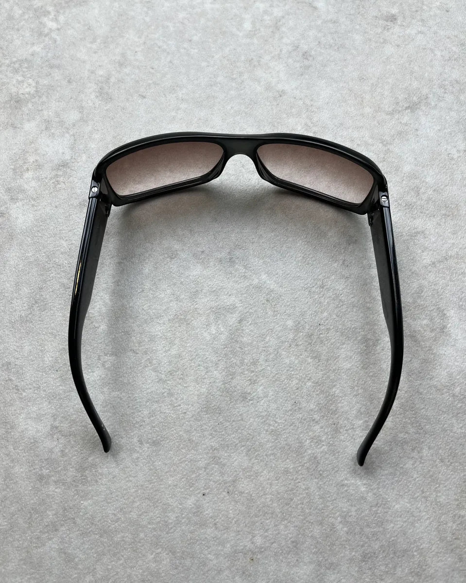 Gucci Black Acetate Rectangular Sunglasses dAIKVLk 4