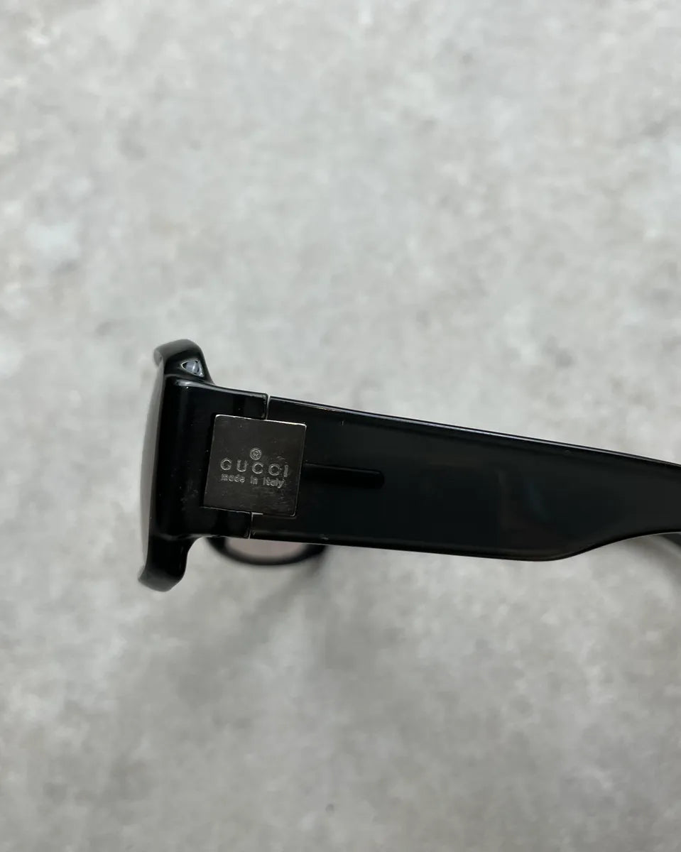 Gucci Black Acetate Rectangular Sunglasses dAIKVLk 5