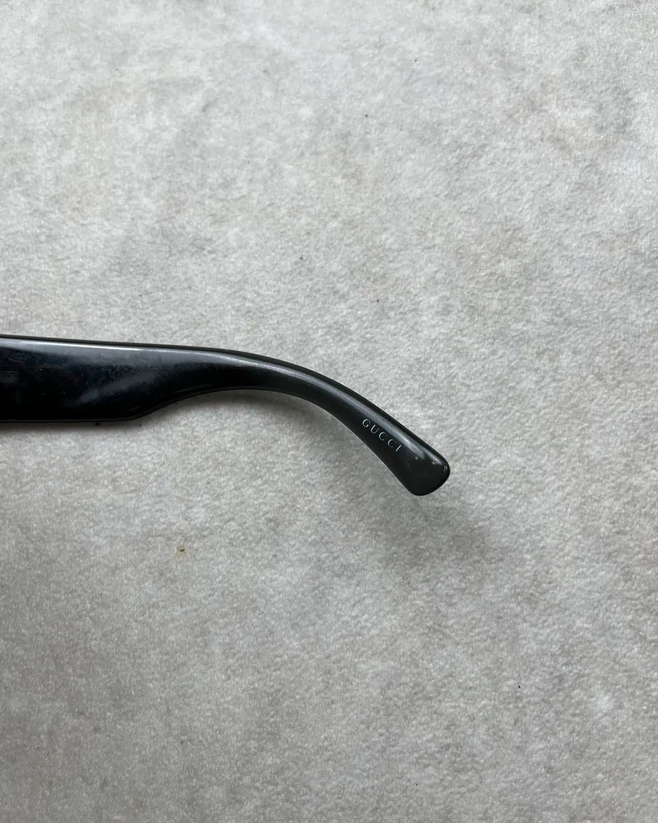 Gucci Black Acetate Rectangular Sunglasses dAIKVLk 7