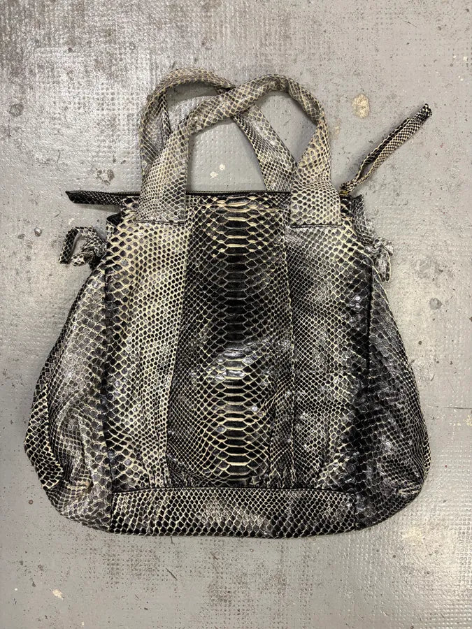SS2008 Gucci Black & Silver Python Leather Tote Bag by Frida Giannini fbWaNxf 4