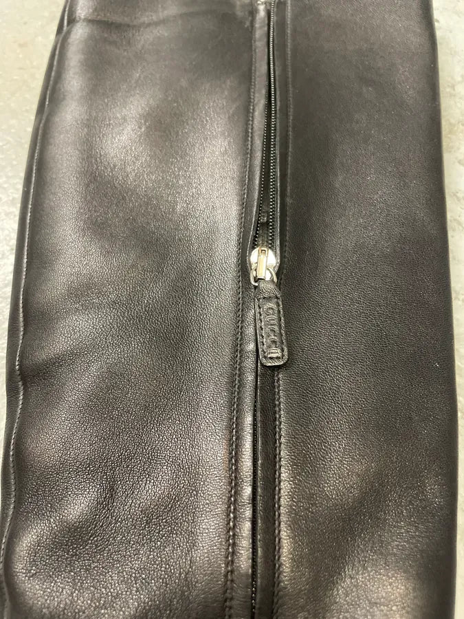 Gucci Black Ankle Leather Boots (38eu/us5.5) 3