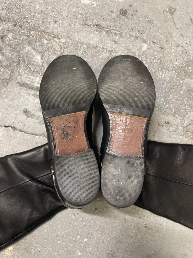 Gucci Black Ankle Leather Boots (38eu/us5.5) 6