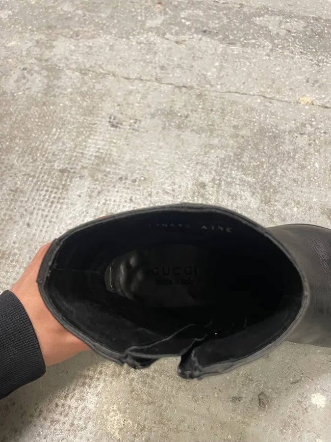 Gucci Black Ankle Leather Boots (42eu/us8.5) 11