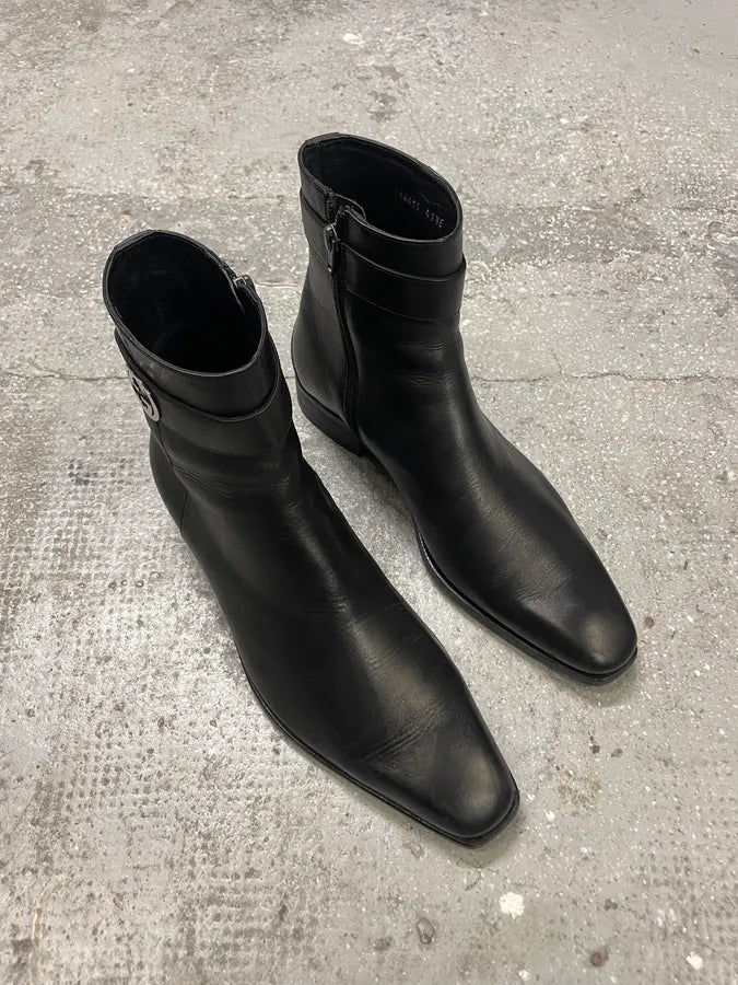 Gucci Black Ankle Leather Boots (42eu/us8.5) 3