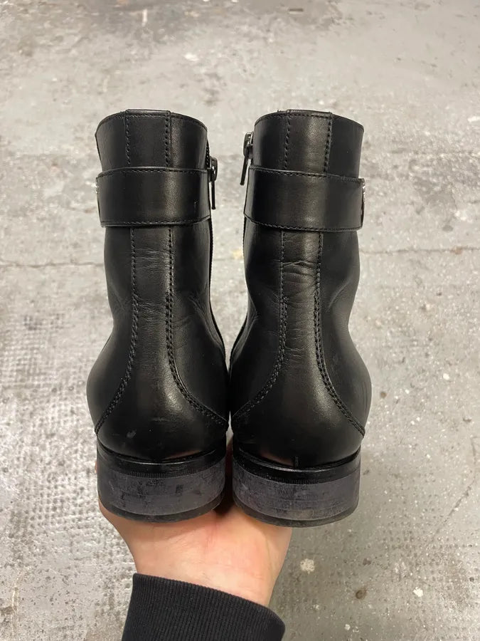Gucci Black Ankle Leather Boots (42eu/us8.5) 8