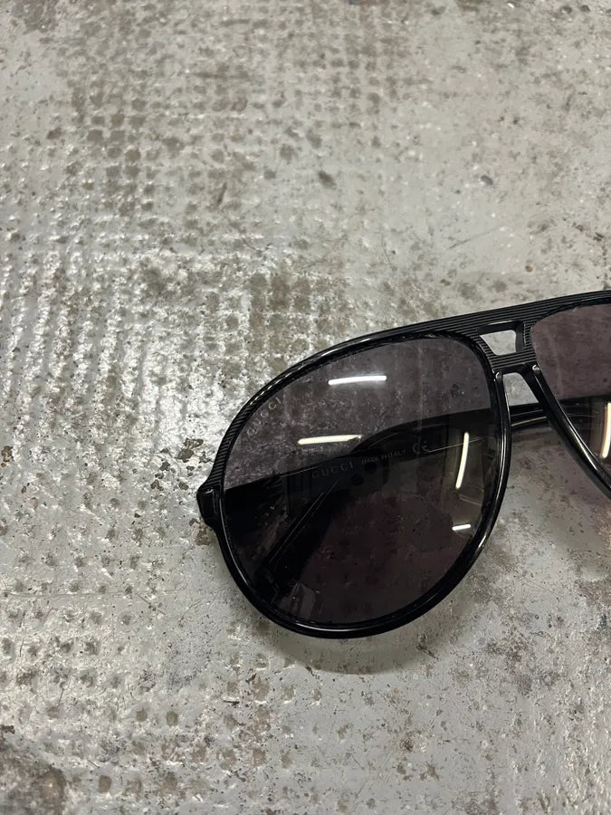 Gucci Black Aviator Pilot Sunglasses tHpKoat 3