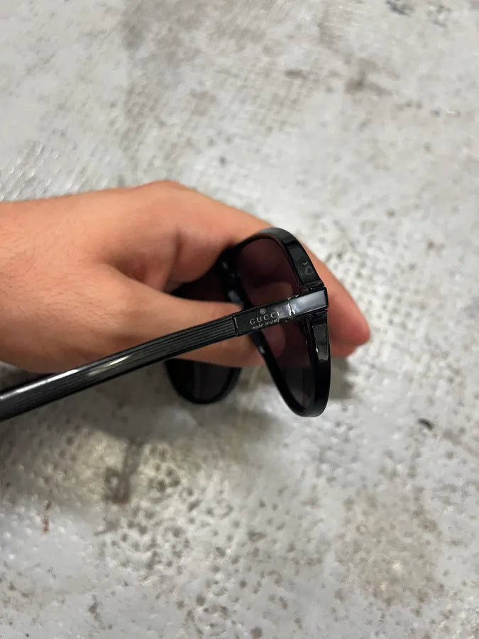 Gucci Black Aviator Pilot Sunglasses tHpKoat 5