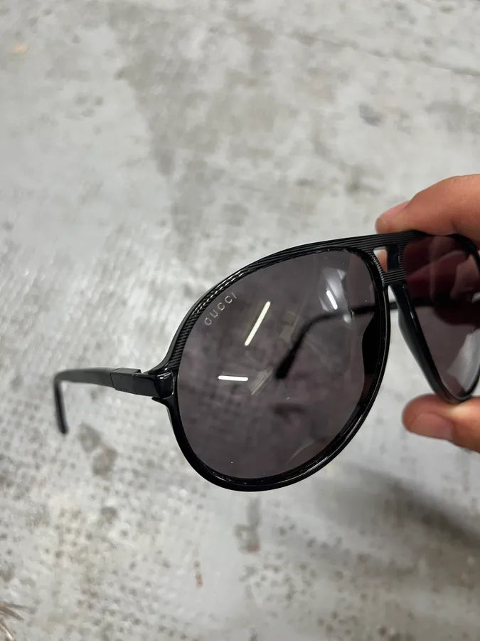 Gucci Black Aviator Pilot Sunglasses tHpKoat 6