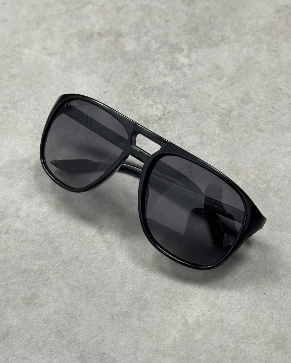 Gucci Black Aviator Sunglasses wOiFGzy 3