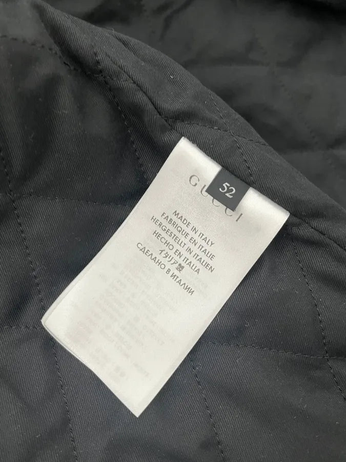 AW2014 Gucci Black Wool Bomber Jacket JaNwSOV 10