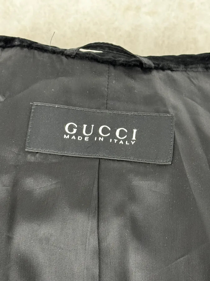 AW2013 Gucci Black Buttoned Classy Wool Officer Coat LkDiIsa 12