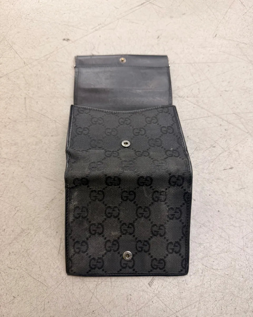 Gucci Black Canvas Leather GG Monogram Wallet ZVfjmYo 5