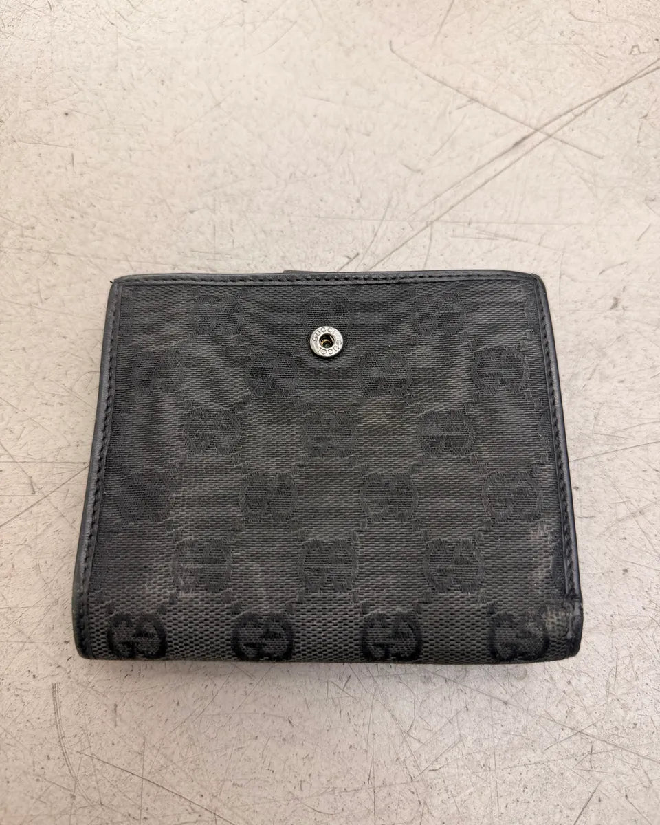 Gucci Black Canvas Leather GG Monogram Wallet ZVfjmYo 6