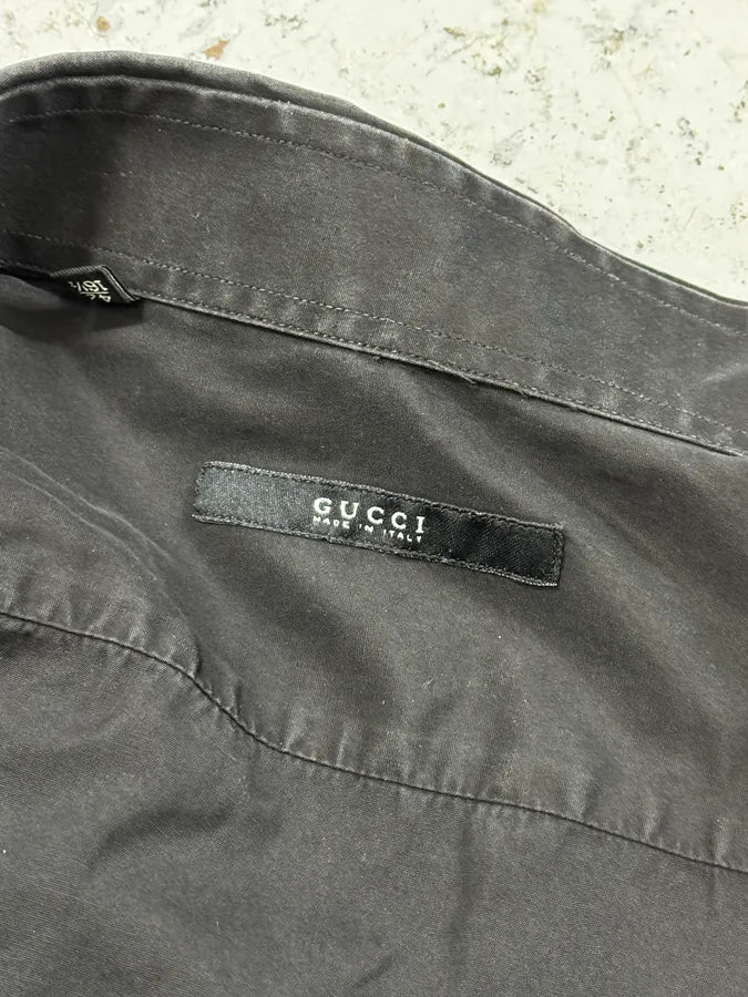 Gucci Black Classic Cotton Shirt iKTELFx 8