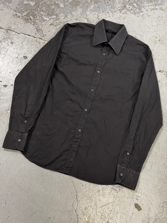 Gucci Black Classic Cotton Shirt iKTELFx 4