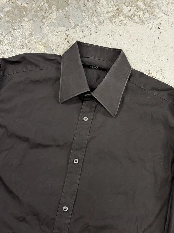 Gucci Black Classic Cotton Shirt iKTELFx 7