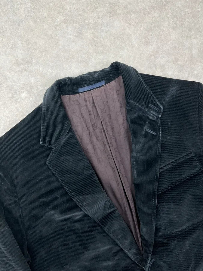 2000s Gucci Black Corduroy Blazer Jacket by Tom Ford sLiFYhs 4